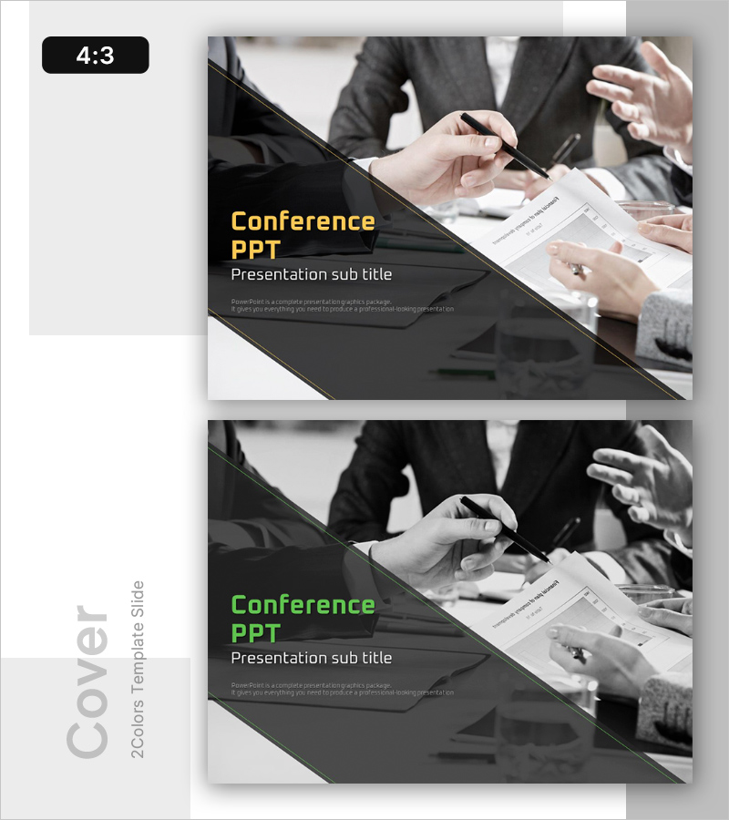 비즈니스 회의를 위한 템플릿 표지