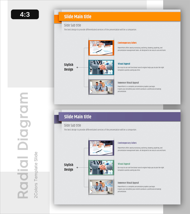 모던 디자인의 슬라이드 템플릿 – 스타일과 시각적 매력