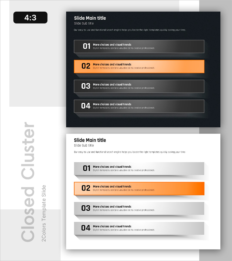 4가지 방안 제시 – 창의성을 담은 슬라이드 템플릿