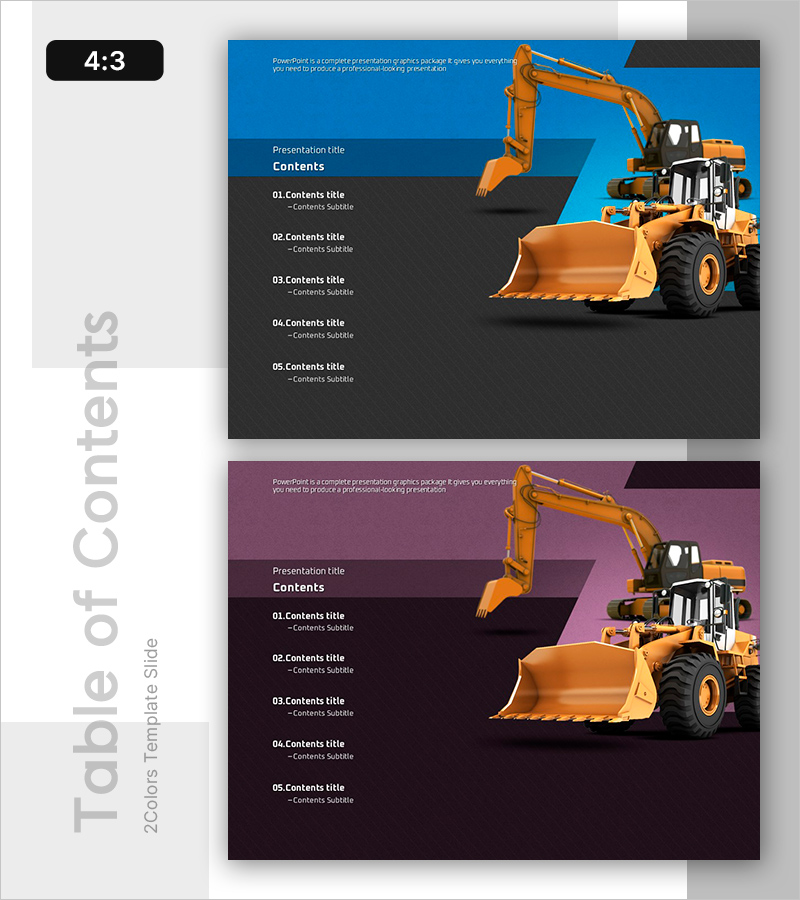 포크레인 공사 제안서 구성 목차