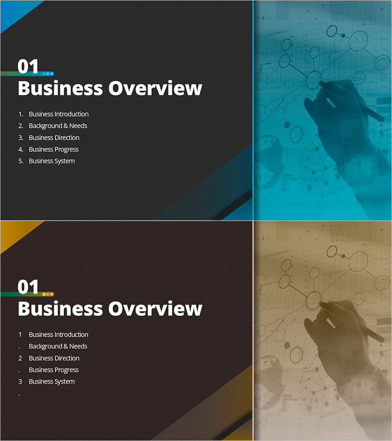 비즈니스 마켓 인트로 간지 – 전문성과 창의성을 담은 슬라이드