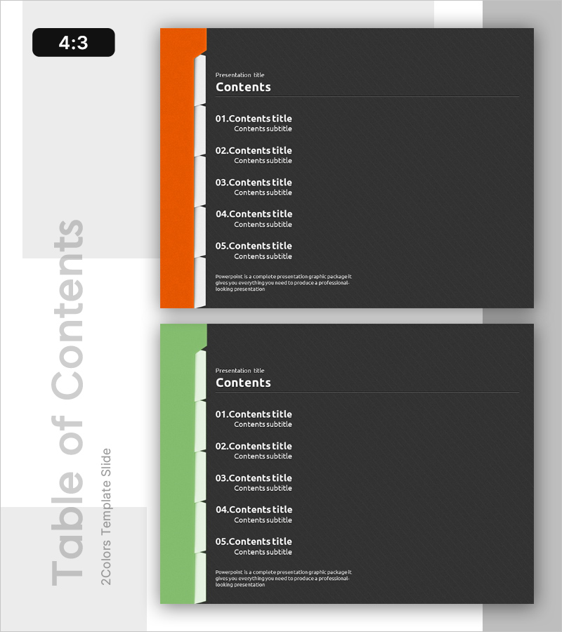 염색체 테마 와이드 피피티 템플릿 목차