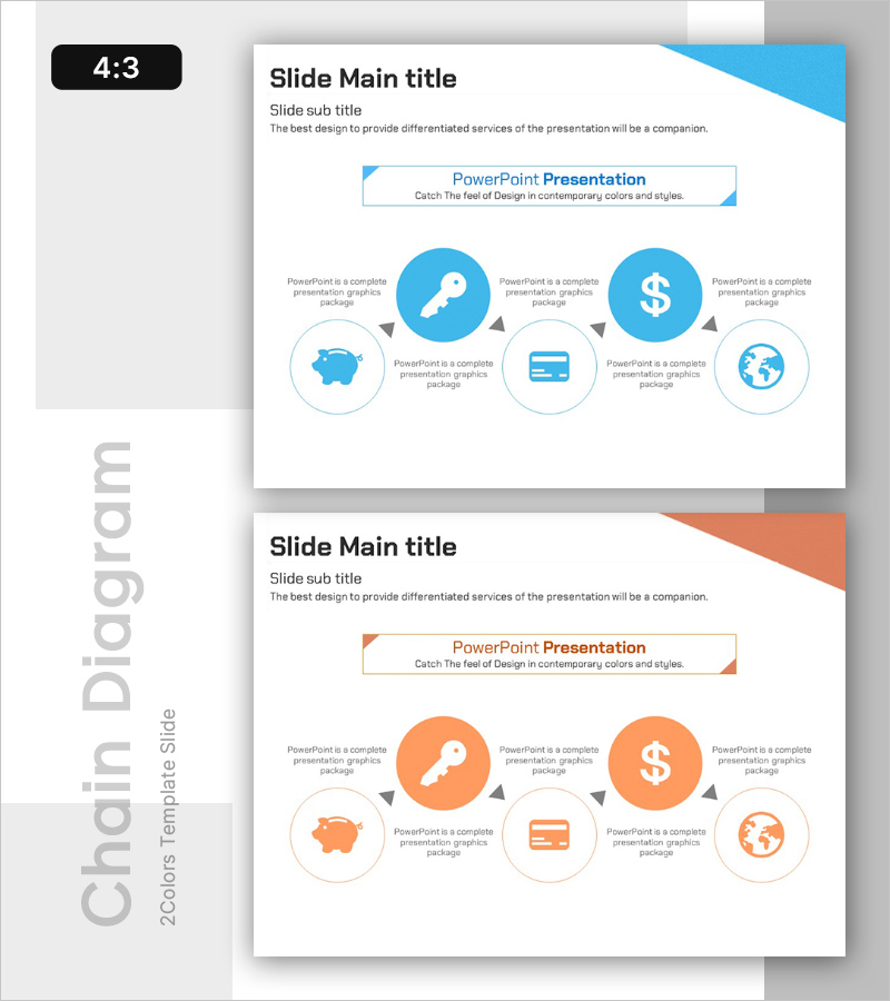 다이어그램형 재테크 실행 전략 PPT – 성공을 위한 목표 설정