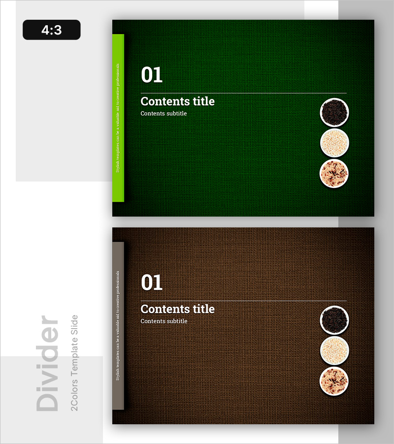 건강한 식생활을 위한 간지 PPT 템플릿