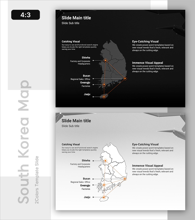 타겟 지역 라인그래픽 – 강력한 시각적 발표