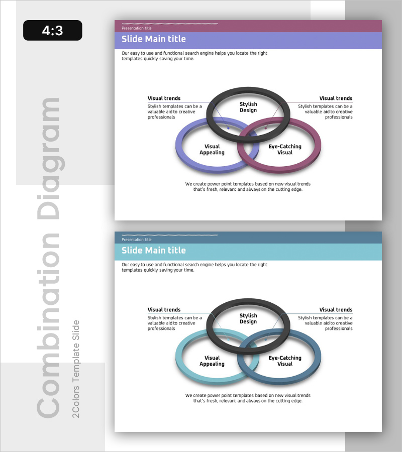 퍼플 그린 중첩 다이어그램 – 사업 비전과 전략
