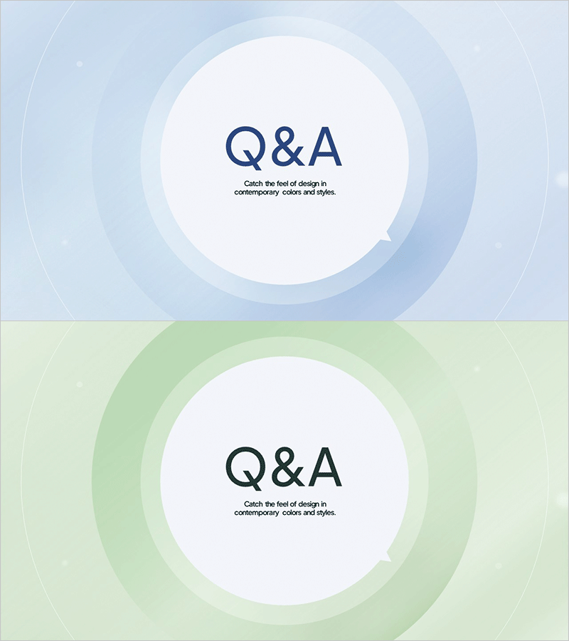 파스텔 그라데이션 Q&A 슬라이드