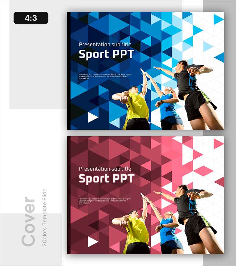 유산소 스포츠 PPT 표지 – 에너지와 열정