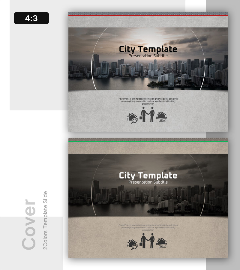 씨티 부동산 템플릿 표지 – 전문적이고 세련된 디자인