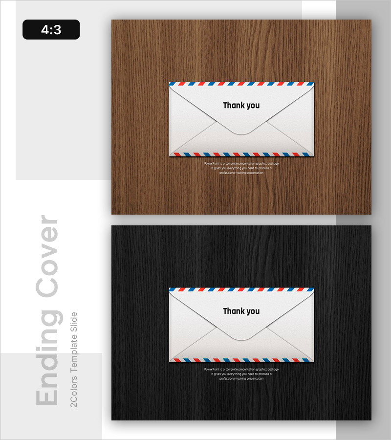 편지봉투 템플릿 엔딩 표지 – 감사의 메시지