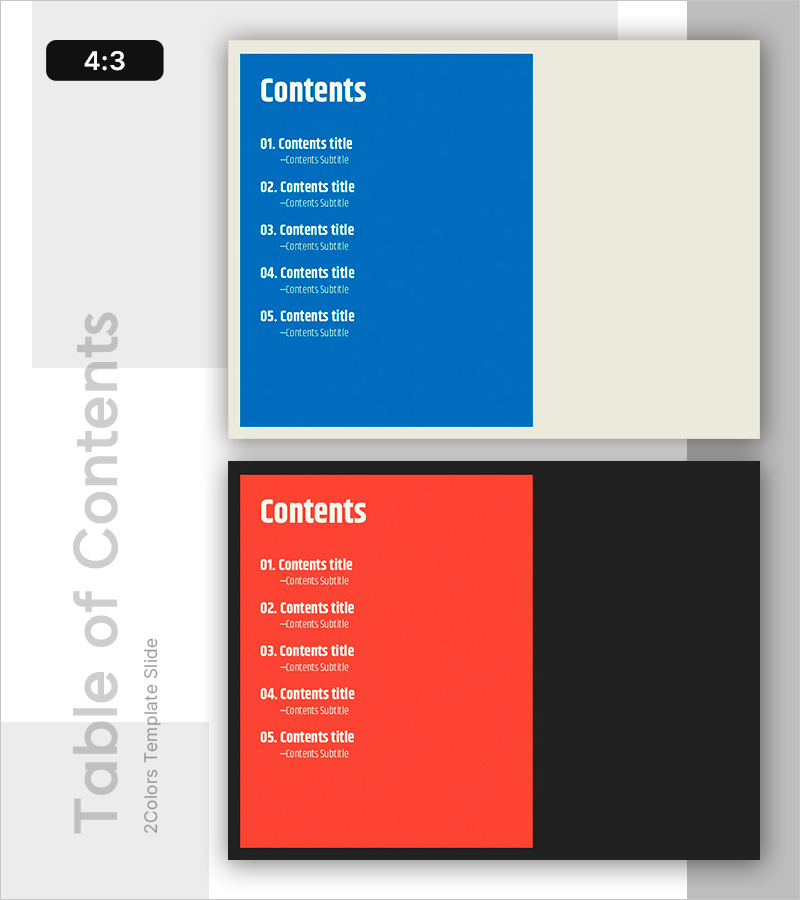 네모 박스 PPT 목차 – 효율적 정보 전달