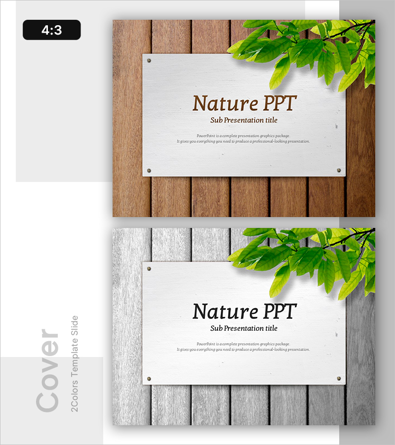 자연의 감성을 담은 발표 표지