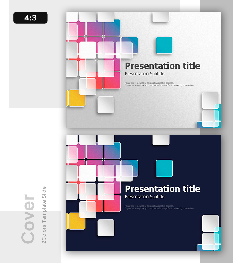 생동감 넘치는 컬러 정사각형 표지 – 청록과 창의성