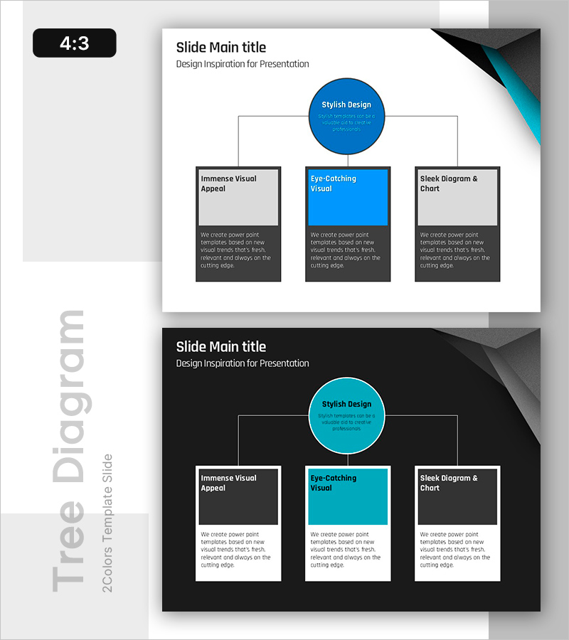 트리구조 도형 다이어그램으로 사업 구조 시각화하기 – 청량한 디자인