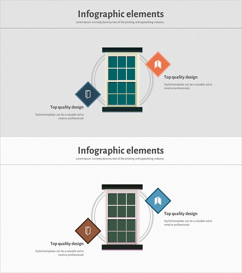 스퀘어 프레임 템플릿으로 사업비전 및 전략 표현
