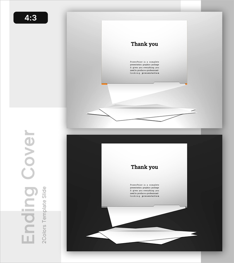 폴더 엔딩 커버 템플릿 – 깔끔하고 프로페셔널한 마무리