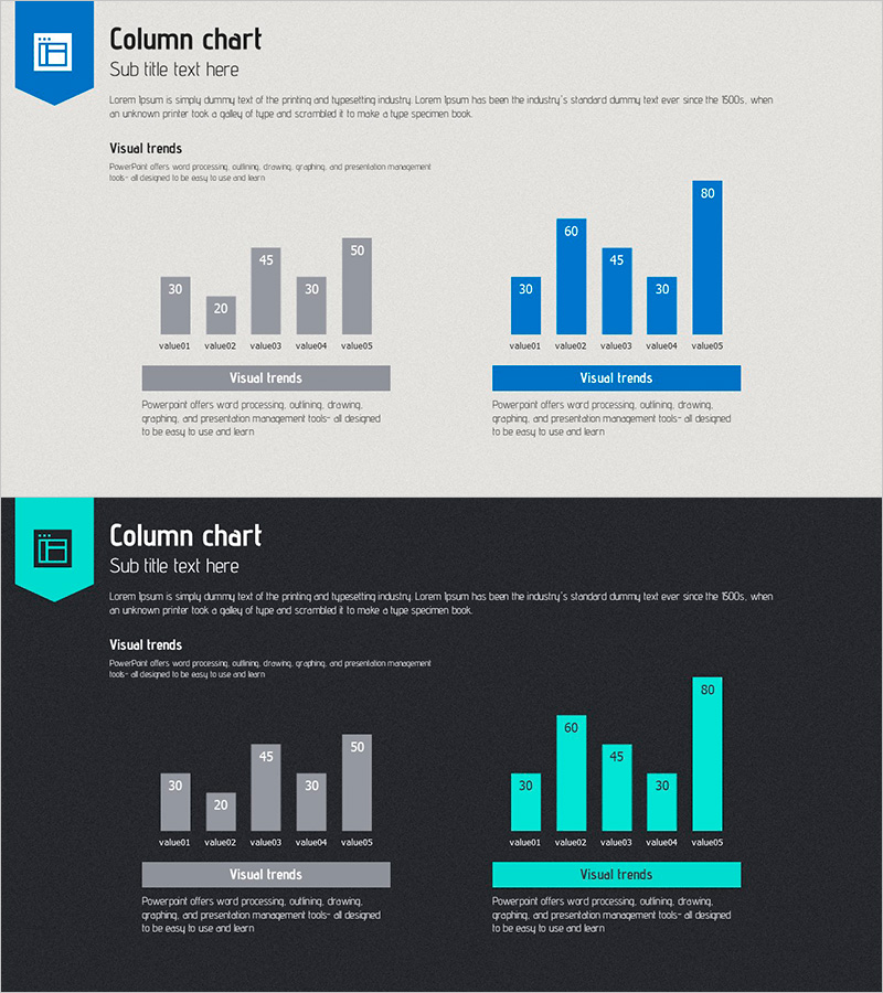온라인 프레젠테이션 템플릿 비교 차트 – 경쟁 분석의 시각화