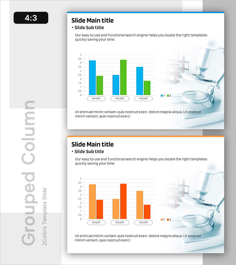 조건에 따른 성분별 반응 비교 슬라이드