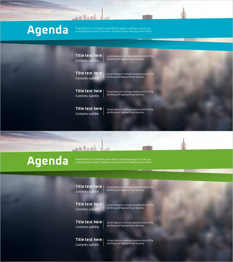 비지니스 숲 와이드 템플릿 목차