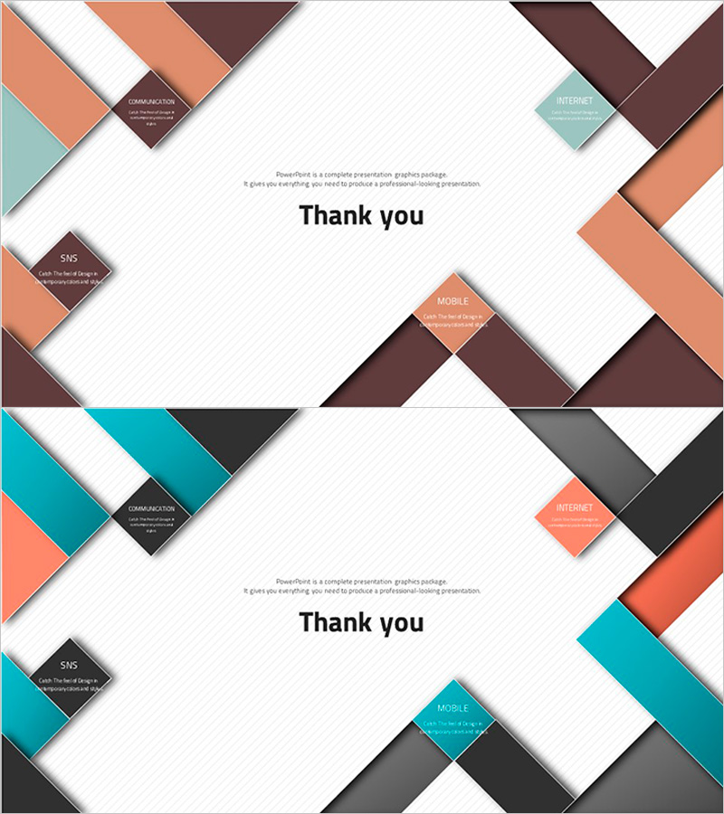 마름모 템플릿 엔딩표지 – 고급스러운 마감