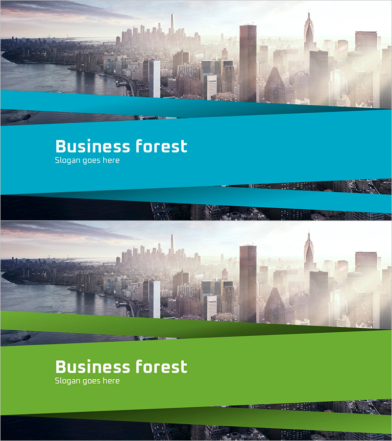 비지니스 숲 와이드 템플릿 표지