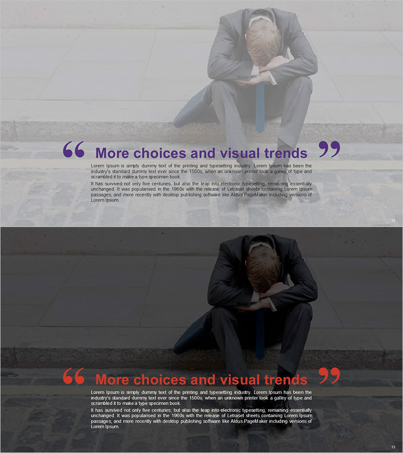 상황 극복을 위한 레이아웃 디자인 PPT 템플릿