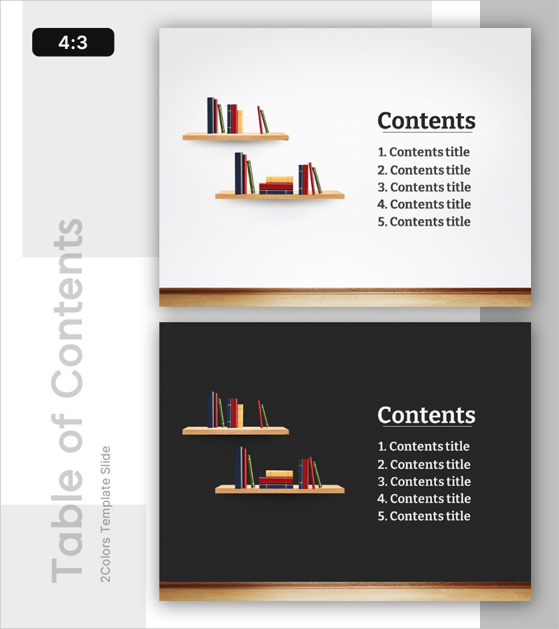 도서관 테마 교육 템플릿 목차