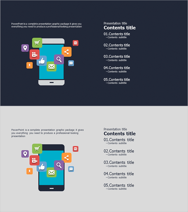 어플리케이션 파워포인트 와이드 템플릿_목차
