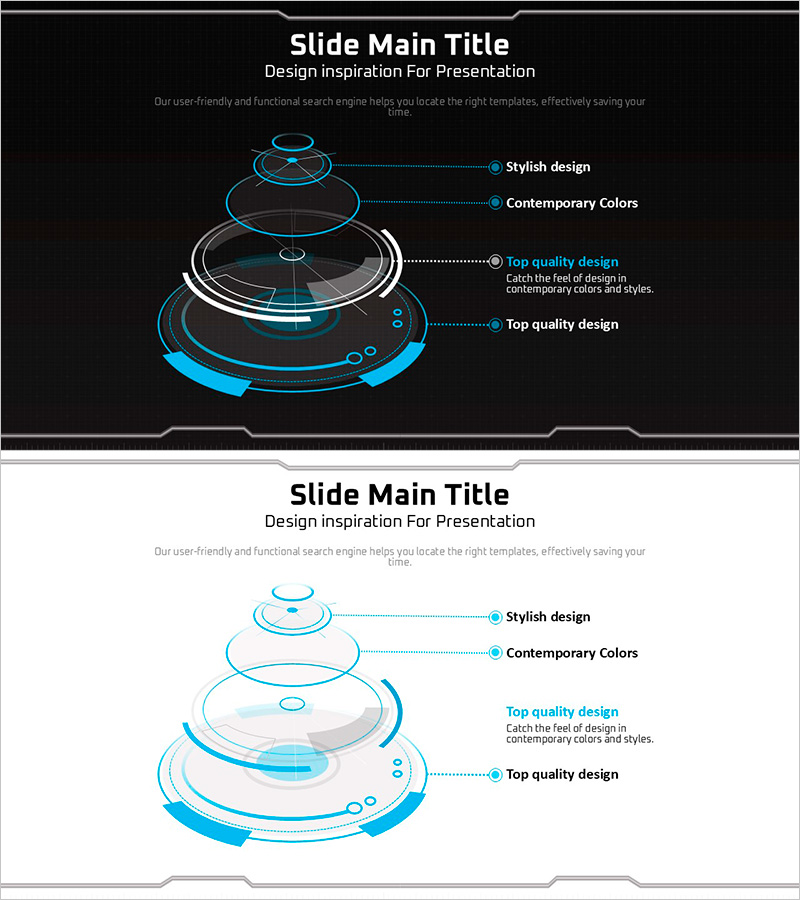 기하학 무늬 와이드 PPT 다이어그램 – 최신 디자인 감각