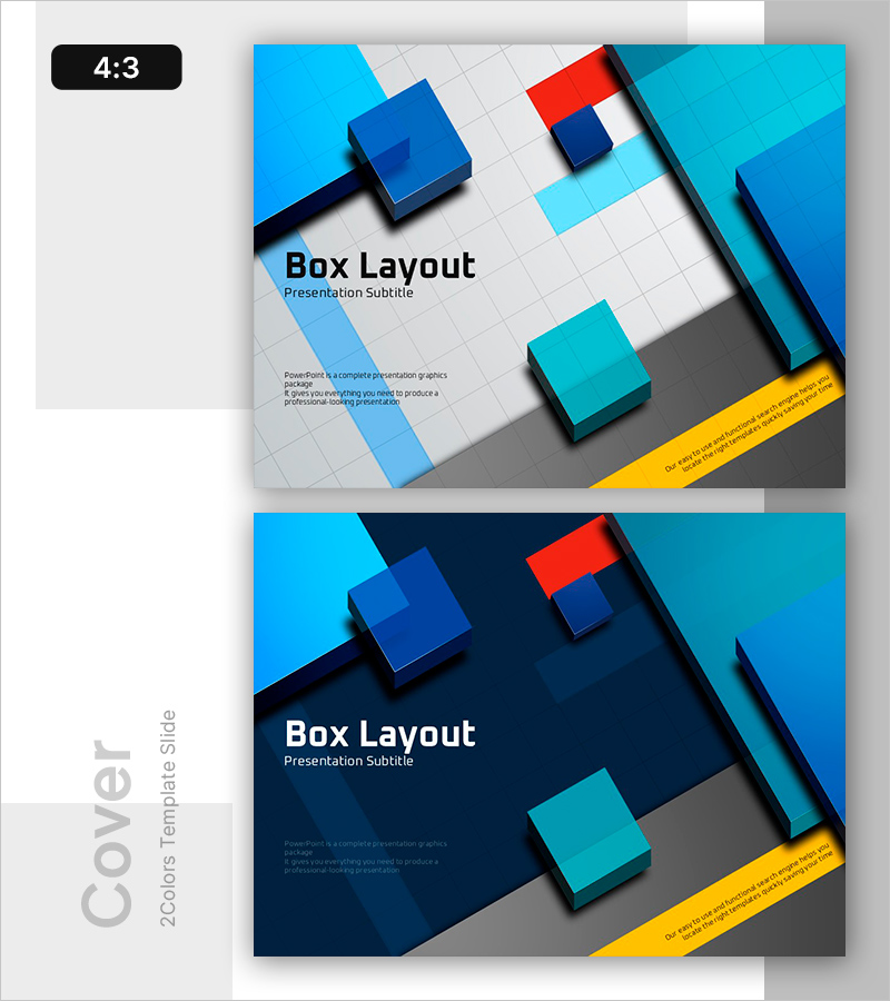 3D 박스 디자인 프레젠테이션 표지 – 창의성과 표현