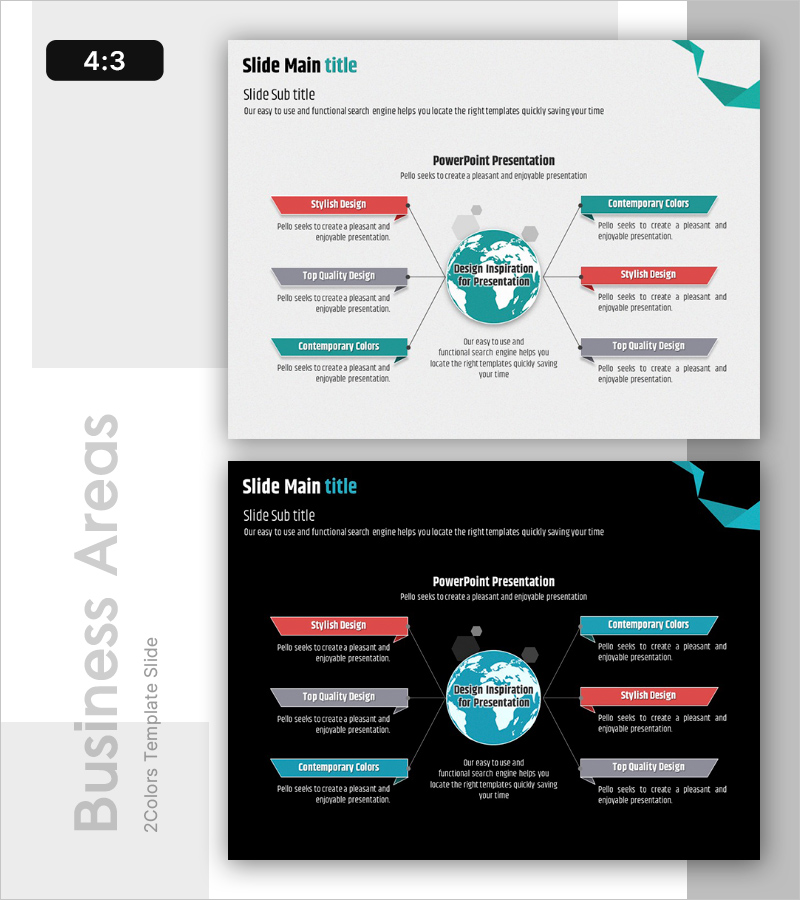 글로벌 비즈니스 영역을 효과적으로 표현하는 슬라이드