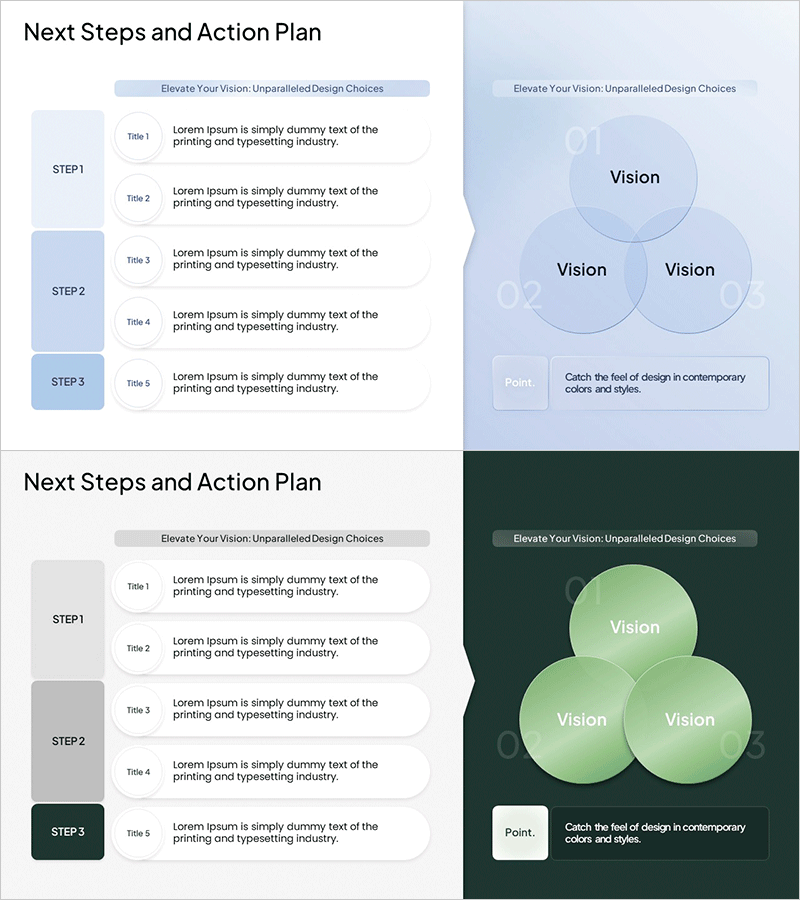 실행계획 & 비전설정 다이어그램 – 전략적 사고