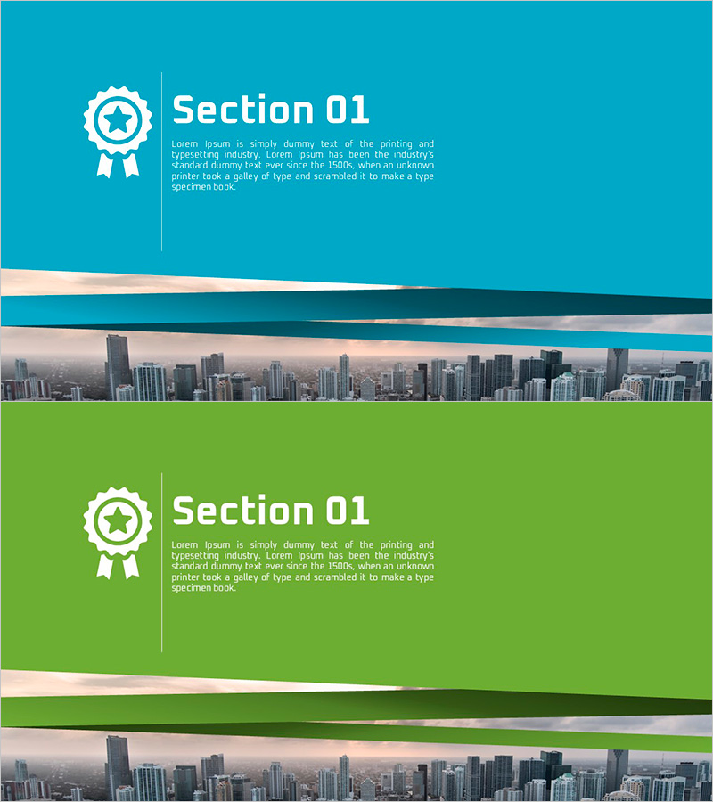 비지니스 숲 와이드 템플릿 – 간지 첫 섹션