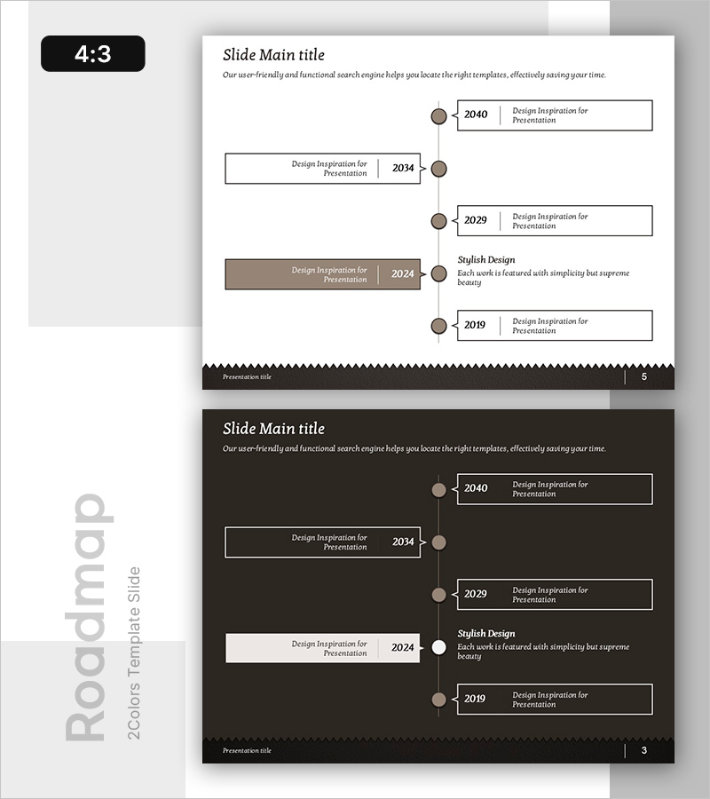 사업 목표 및 일정 표현 다이어그램 – 비전 달성을 위한 여정