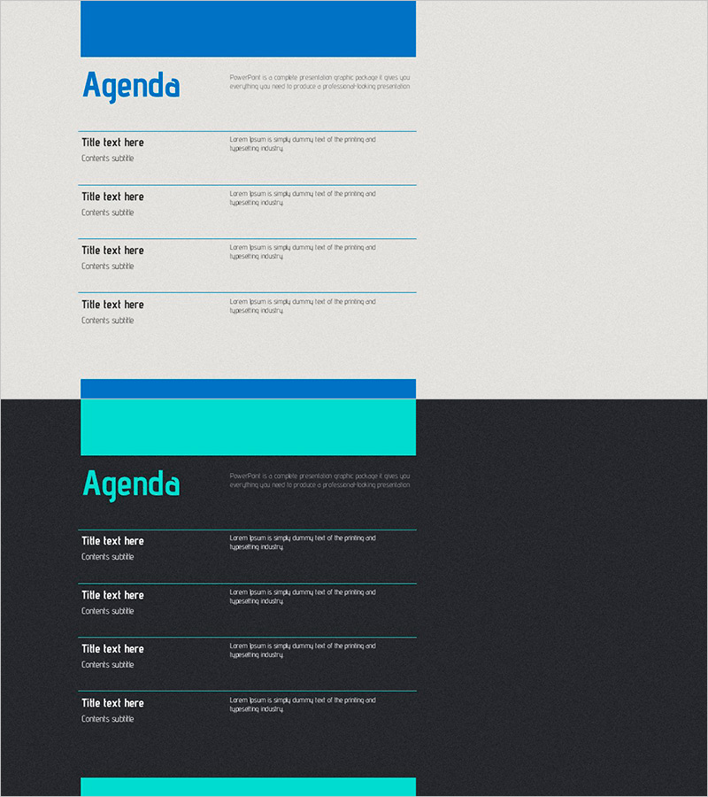 목차 슬라이드 – 온라인 프레젠테이션 템플릿