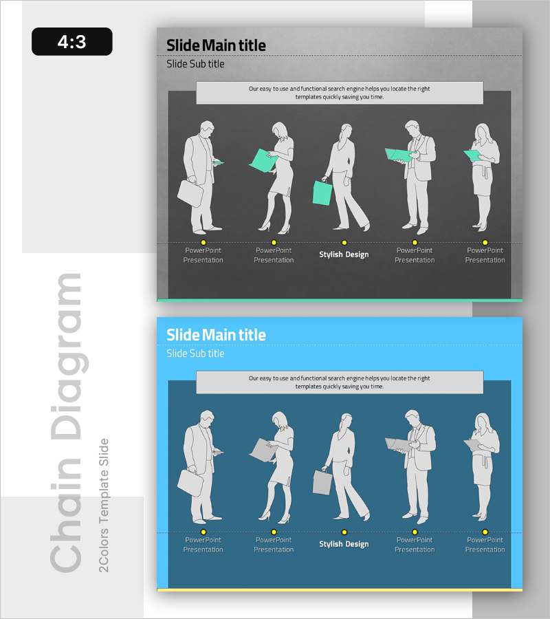 직장인 서류가방 실루엣 다이어그램 – 직관적인 고객 분석