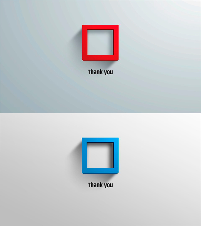 사각형 프레임 템플릿 – 강렬한 엔딩 표지