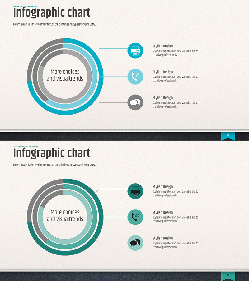 모던 비즈니스 템플릿 인포그래픽 차트 – 제품 소개