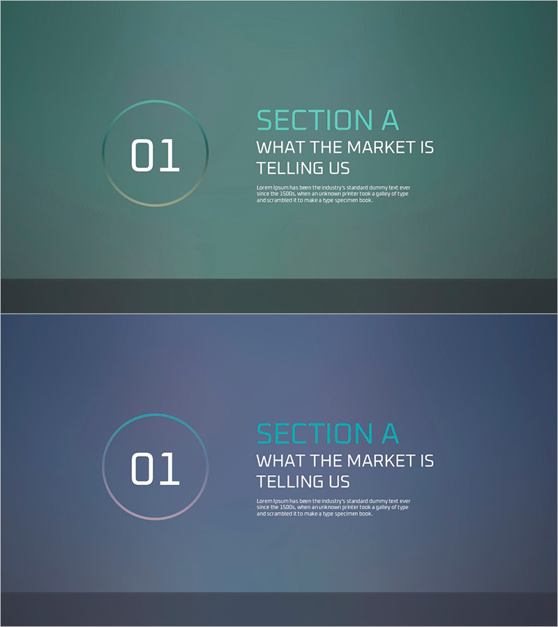 아이디어 프레젠테이션 와이드 템플릿 간지 – 마케팅 분석과 통찰