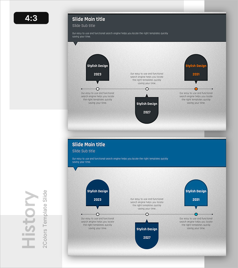 연혁을 시각화한 스피치 템플릿 – 정보 전달의 효과