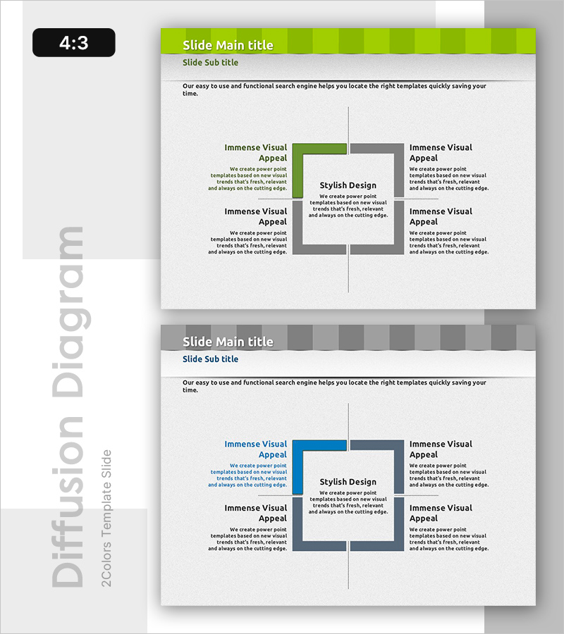 스퀘어 확산 다이어그램 – 시각적 매력과 스타일리시한 디자인