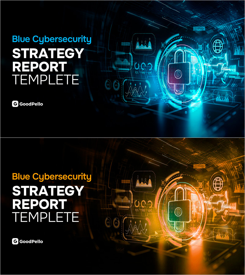 블루 사이버 보안 전략 리포트 표지