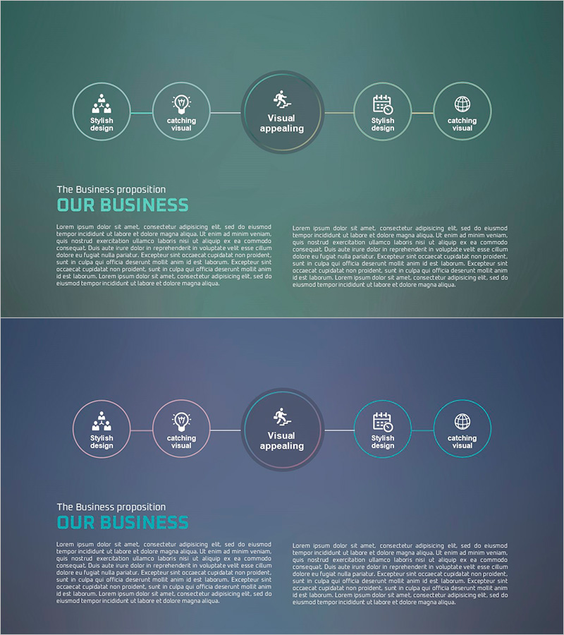 아이디어 발표 프레젠테이션 템플릿 – 비즈니스 제안에 최적화된 다이어그램