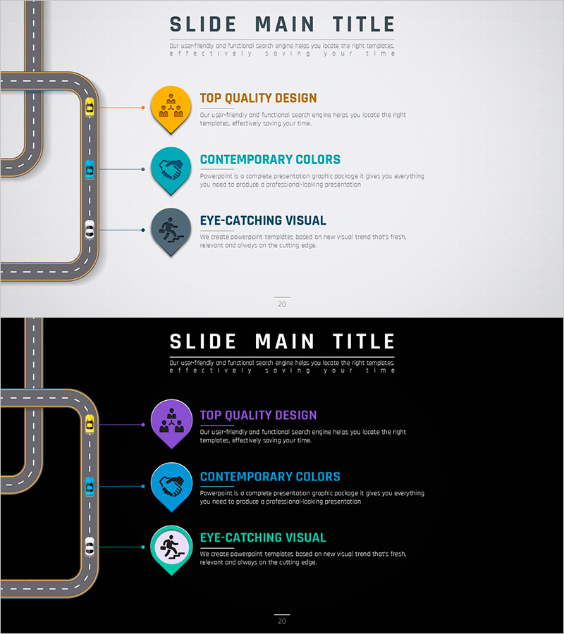 로드 템플릿 아이콘&텍스트 – 시각적 표현의 가능성