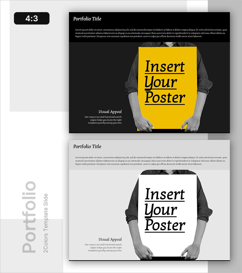 포스터 목업 슬라이드 – 커스터마이즈 가능성을 가진 디자인