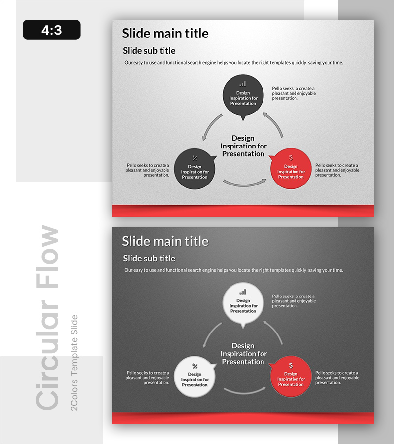 금융 계획 및 투자 전략 PPT 순환 다이어그램