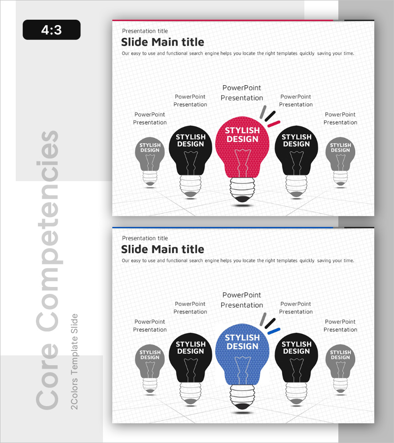 아이디어 전구 다이어그램 – 혁신과 차별화