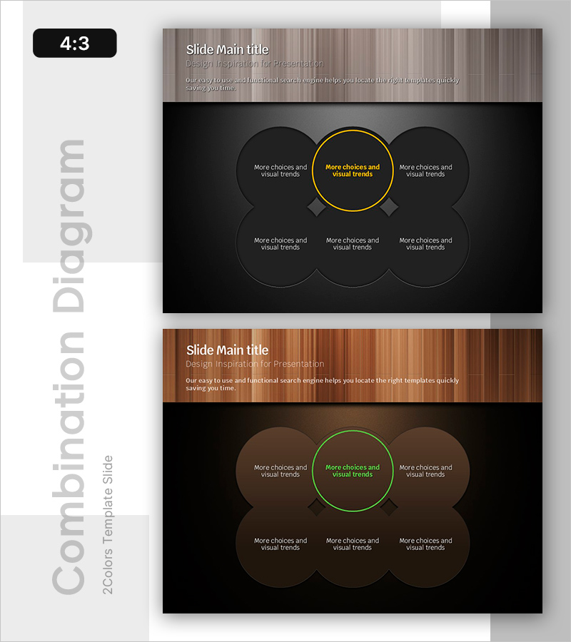 비주얼 트렌드 강조 슬라이드 – 디자인 영감을 주다