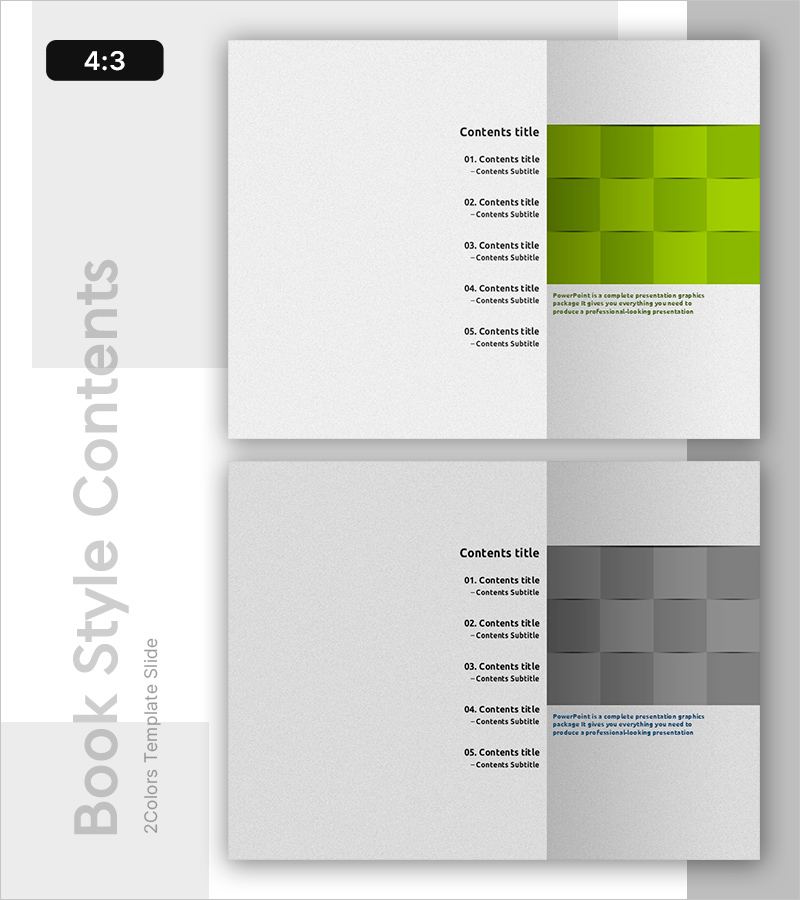 책 스타일 PPT 목차 – 명확한 구성