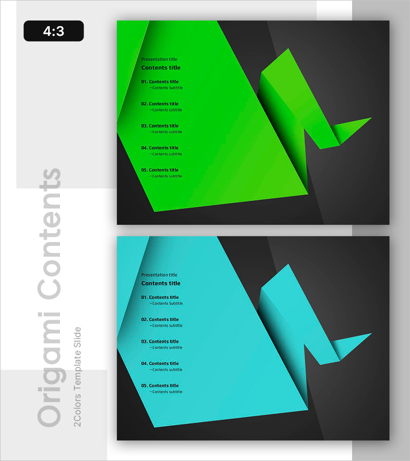 모던한 목차 슬라이드 디자인 - 정보의 효율적 전달